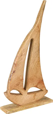 Produktbild von Deko Segelboot Holz Maritim 57,5cm Naturdeko