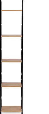 Obrázek produktu pro ModernHome CWJ3024144L Dřevěný regál s kovovým rámem a 5 policemi, 144,5 x 23,5 x 29 cm