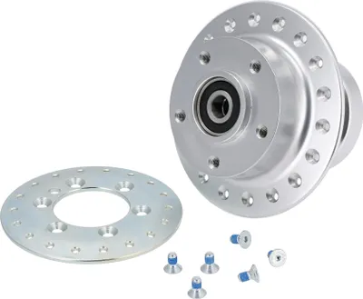Produktbild von Vorderradnabe für Scheibenbremse, farblos eloxiert - Simson MS50, S53, S83