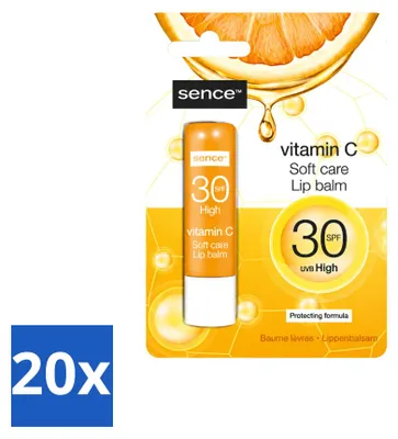 Image de 20 baumes à lèvres Sence Soft Care à la vitamine C - 4,3 g - Pack économique - 20 pièces