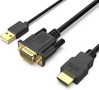 Produktbild von BENFEI VGA zu HDMI Kabel mit Audio, 1,8M 1080P Kabel von VGA-Computer/Laptop zu HDMI-Monitor/TV (nicht bidirektional)