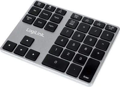 Produktbild von Logilink Keypad Bluetooth, mit 35 Tasten, ALU, Space grau