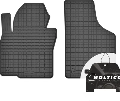 Image de Tapis en caoutchouc avant avec bordure Tapis de voiture en caoutchouc Tapis de voiture ajusté 2 pièces - convient à la Seat Altea XL 2006-2015