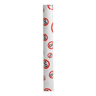 Produktbild von Geschenkpapier Rolle Verkehrschild Zahl 50 70x300cm