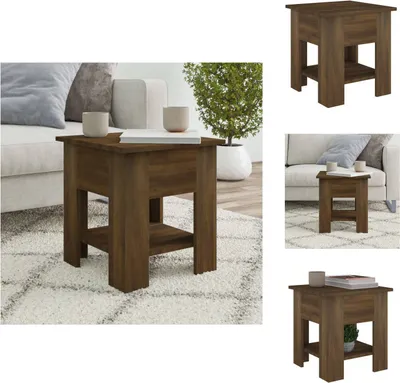 Obrázek produktu pro vidaXL Konferenční stolek hnědý dubový vzhled 40x40x42 cm materiál na bázi dřeva - Konferenční stolky