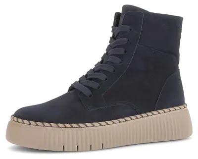 Imagen del producto de Gabor Damen, modelo Mid Cut 8014.03.006, horma F, cierre de cremallera, gamuza, color oscuro