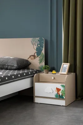 Image de Table de chevet Tables de nuit Console en bois Commode Meubles Chambre d'enfant Nouveau