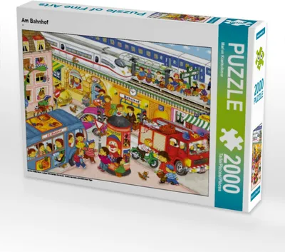 Produktbild von CALVENDO Puzzle Am Bahnhof | 2000 Teile Lege-Größe 90x67cm Foto-Puzzle für glückliche Stunden