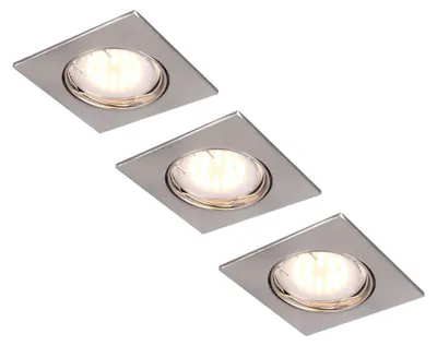 Produktbild von 3er Set LED Einbaustrahler, Aluminium, beweglich, L 8 cm