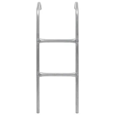 Image de vidaXL Échelle trampoline 2 marches Acier argenté 102,6 cm