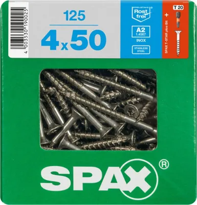 Produktbild von Spax Universalschrauben 4.0 x 50 mm TX 20 - 125 Stück Edelstahl