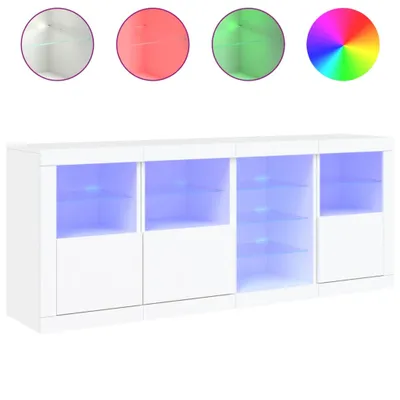 Obrázok produktu pre Komoda s LED svetlami biela 164x37x67 cm