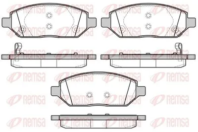 Produktbild von REMSA Bremsbeläge Satz Vorne Bremsklötze für OPEL Karl (C16) 1674.02