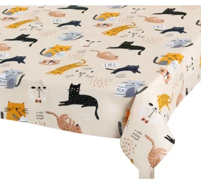Zdjęcie produktu dla Obrus ADÉLA – 50 x 50 cm – beżowy, czarny, szary, żółty