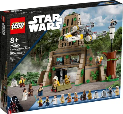 Produktbild von LEGO 75365 Star Wars: Eine Neue Hoffnung Rebellenbasis auf Yavin 4 mit 10 Minifiguren, darunter Luke Skywalker, Prinzessin Leia, Chewbacca, plus 2 Droidenfiguren, Y-Wing Starfighter und Kommandoraum