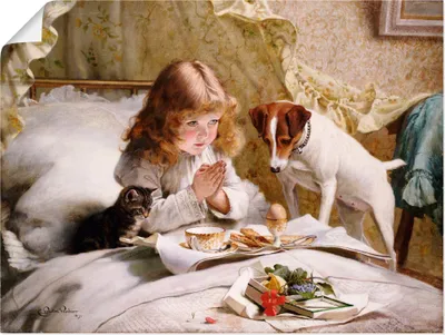 Produktbild von Charles Burton Barber: Das Gebet. 1894, Produkt:Poster, Größe:30x40 cm / Poster