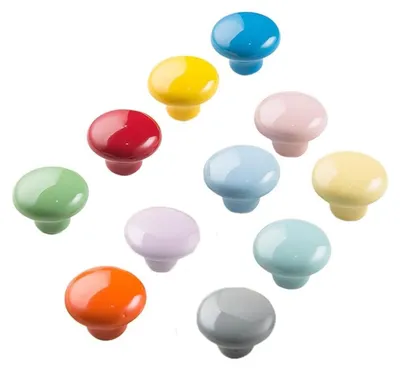 Obrázok produktu pre Solidchoice – Kľučky na skrinky – Keramika – Odolné a štýlové – Okrúhle – Kľučky – Vhodné na skrinky a zásuvky – 20 kusov