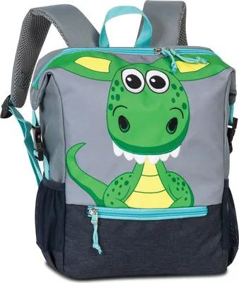 Produktbild von Fabrizio Drache Reißverschluss Kinderrucksack grau Polyester recycelt ORI220J