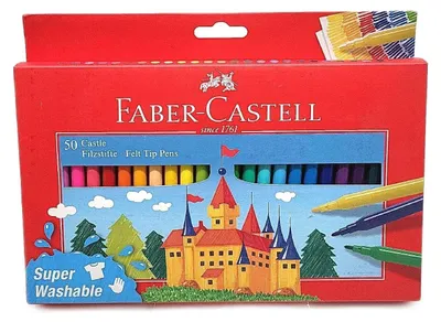 Obrázok produktu pre Faber-Castell 554204 Plstené pero Castle 50 ks kartón Školské fixky Vzdelávacie (6,16)