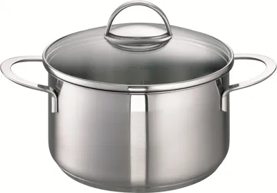 Produktbild von Schulte-Ufer WAVE MEAT POT 65017-20 Kochtopf inkl. Deckel, Edelstahl, 20 cm Durchmesser, Induktionsherd-geeignet