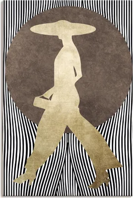 Produktbild von ARTland Leinwandbild Madame Noir Größe: 60x90 cm
