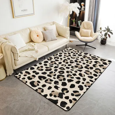 Image de Tapis imprimé léopard, dimensions 100 x 150 cm