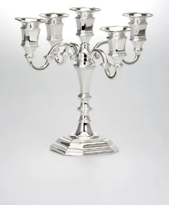 Produktbild von Franz Fürst Dreihenkel-Kerzenhalter Edelstahl versilbert 21,5 cm
