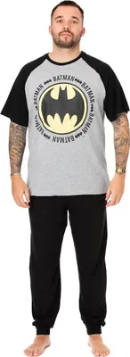 Produktbild von Batman - Schlafanzug mit langer Hose für Herren NS7123 (S) (Grau/Schwarz)