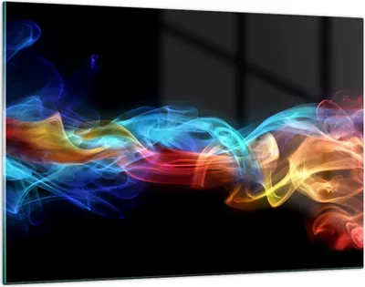 Produktbild von Bilder auf glas - Abstrakt luft bunt figur - 120x80cm - Glasbilder - Wandbilder - Kunstdruck - zum Aufhängen bereit - Wanddekoration aus Glas - Glas Bilder - Wandbild auf Glas - GAA120x80-2171