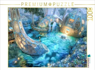 Produktbild von CALVENDO Puzzle Fantasiekreaturen am Wasser | 1000 Teile Lege-Größe 64x48cm Foto-Puzzle für glückliche Stunden