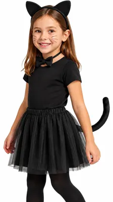 Immagine prodotto di Mouse Halloween Set Nero Tutu Cerchietto Fiocco Accessorio Animali, Colore: Nero