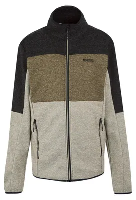 Immagine prodotto di Regatta - Felpa in pile "Elram" con zip integrale da uomo RG12015 (5XL) (Sabbia dorata/Verde/Nero)