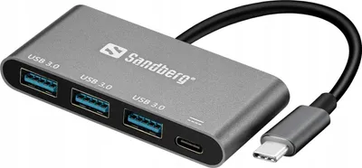 Zdjęcie produktu dla Hub Sandberg Usb-C - 3Xusb 3.0 + Pd 136-03