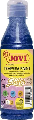 Obrázek produktu pro JOVI temperová barva glittrová 250 ml v lahvi modrá