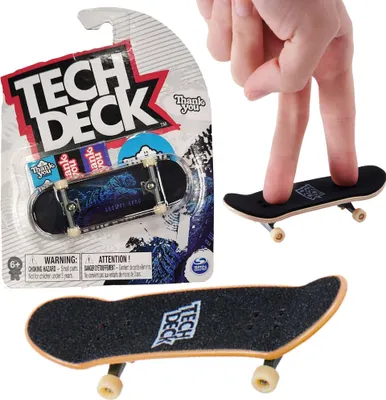Zdjęcie produktu dla Deskorolka Tech Deck fingerboard Thank You niebieski tygrys + naklejka