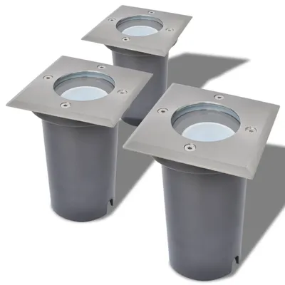 Immagine prodotto di vidaXL Faretto da incasso a LED 3 pz. Quadrato per esterni