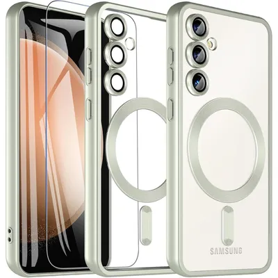 Productafbeelding van Beschermhoes met beschermfolie voor de Samsung Galaxy S23 FE, schokbestendig, zilver