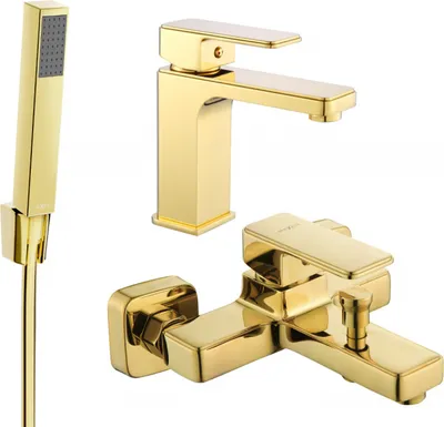Produktbild von Mexen Cetus R77 Badewannenset, Gold - 744303R77-50