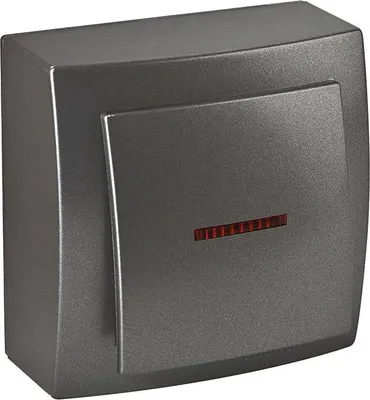 Produktbild von Kontrollschalter Anthrazit Metall Optik – Aufputz IP20 für Innen – THEMIS