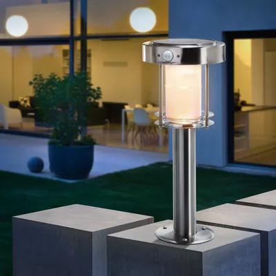 Produktbild von esotec Solar PIR-Sockelleuchte Ancona Pro H=42cm DUO COLOR 2 Betriebsmodi 102536