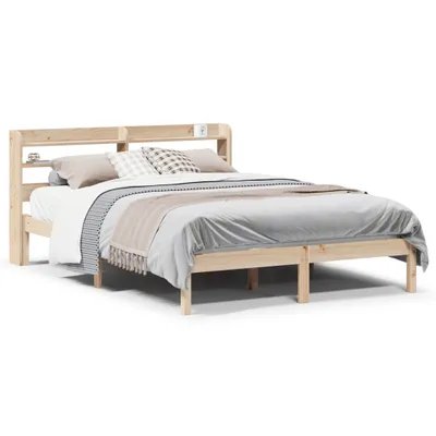 Produktbild von vidaXL Massivholzbett ohne Matratze 135x190 cm Kiefernholz