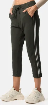 Produktbild von PM SELECTED Sportliche Damen Freizeithose mit Streifen Sporthose Loungehose Hose PM64 Grün Gr. 36 - S