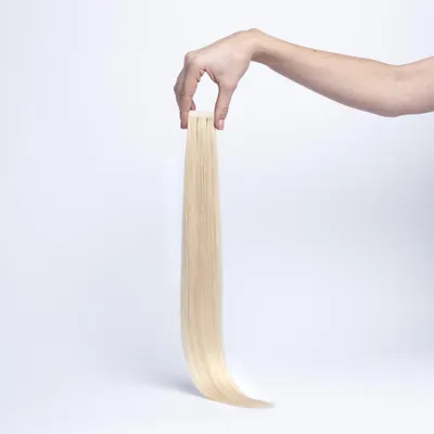 Produktbild von chaarmant Tape In Extensions Classic Echthaar 55 cm 50 g – Haarverlängerung #60 Hellblond