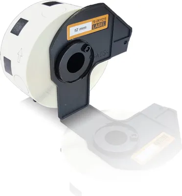 Produktbild von Print-Klex Kompatible Etiketten-Rolle kompatibel mit Brother P-Touch DK-11219 P-Touch QL560VP P-Touch QL560YX P-Touch QL570 P-Touch QL580 P-Touch QL580N DK11219 12 mm 1200 Etiketten 12 mm 1200 Label Office Eco Serie