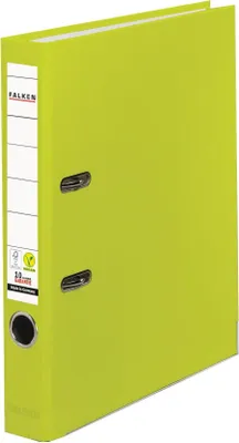 Produktbild von Falken 25x PP-Color-Ordner A4 Rücken 50mm + Einsteckschild Neongrün 23001080F