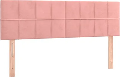 Obrázek produktu pro vidaXL Čelo postele, růžové, 144 x 5 x 78/88 cm, samet