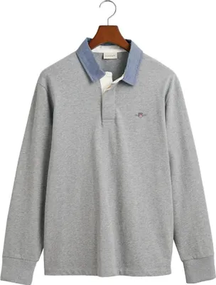 Produktbild von Gant 2004082 Langarm-polo Grau L Herren Grau L