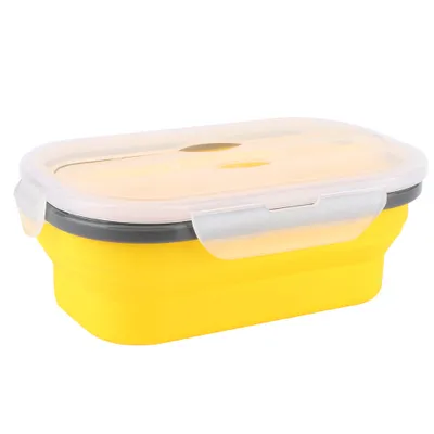 Obrázok produktu pre Obedová krabička, skladacia obedová krabička, prenosná obedová krabička, kontajner na potraviny, silikónová obedová krabička, bento boxy