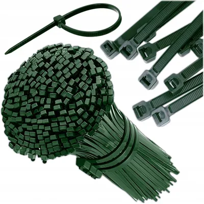Produktbild von KRUMAD 100 Stück Kabelbinder Kabelstrapse Wiederverwendbar UV Beständig 4x150mm Grün