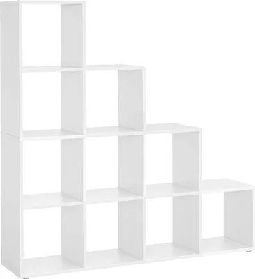 Produktbild von Songmics Bücherregal Stufenregal Ordnungssystem Wohnzimmer Wolkenweiss